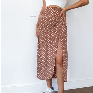 Outfitbook Midi Skirt with Side Slit